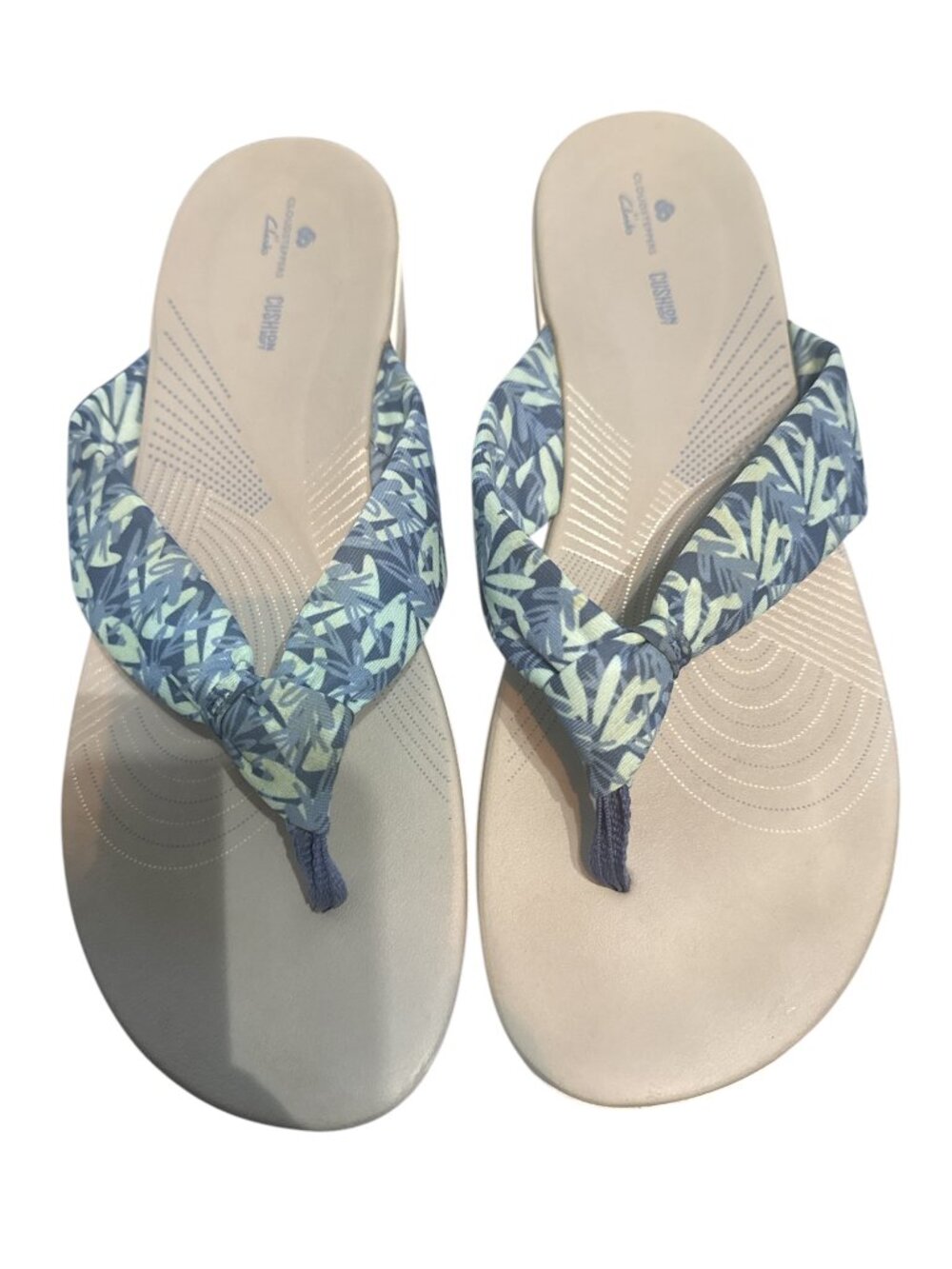 Clarks Cloudsteppers Cushioned-Blue Tropical-EUC-Size 12 -Worn Once